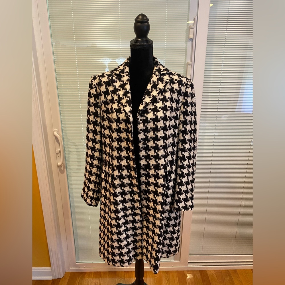 Worthington Black and White Houndstooth Blazer